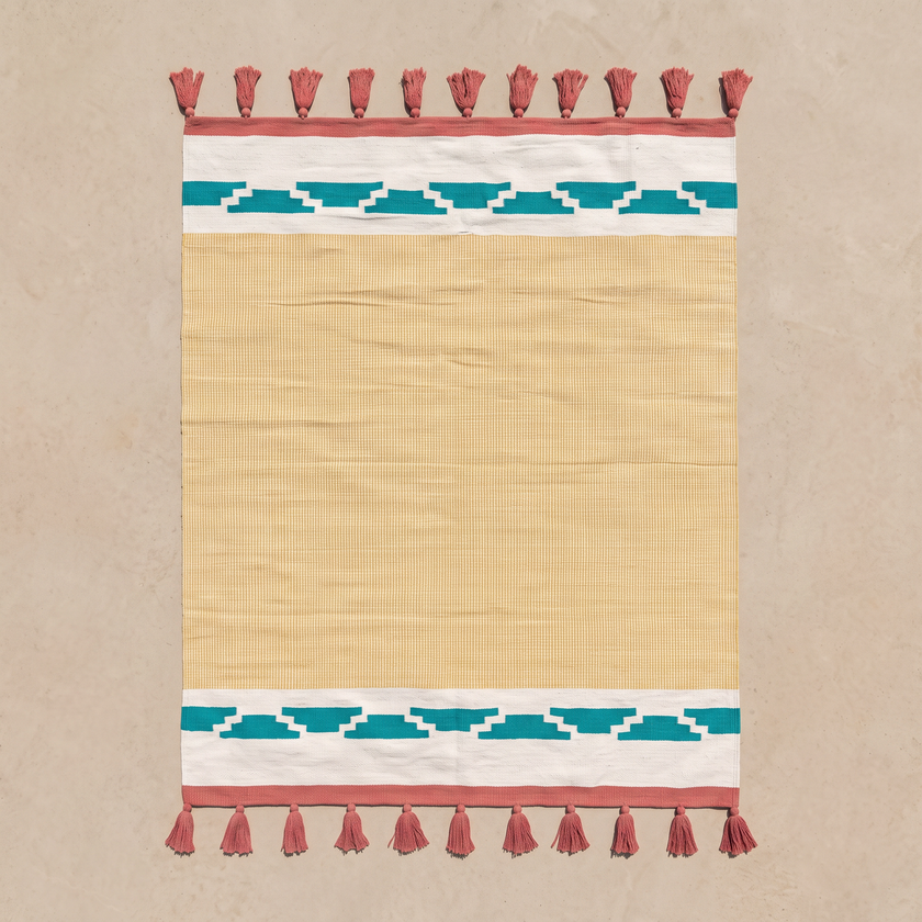 S138 handmade kilim rug — studio view