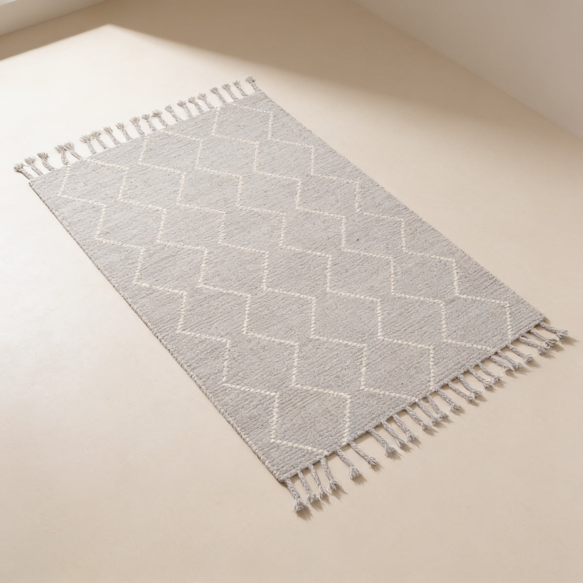 S142 handmade kilim rug — studio view
