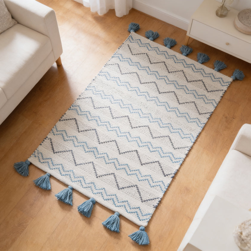S144 handmade kilim rug — lifestyle view