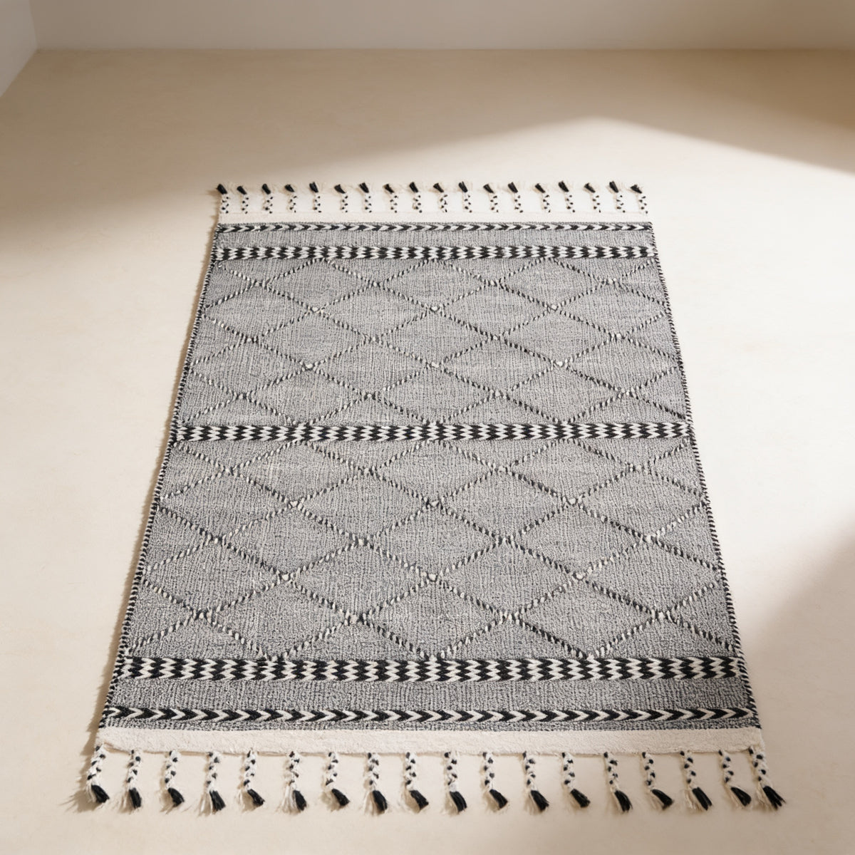 S147 handmade kilim rug — studio view