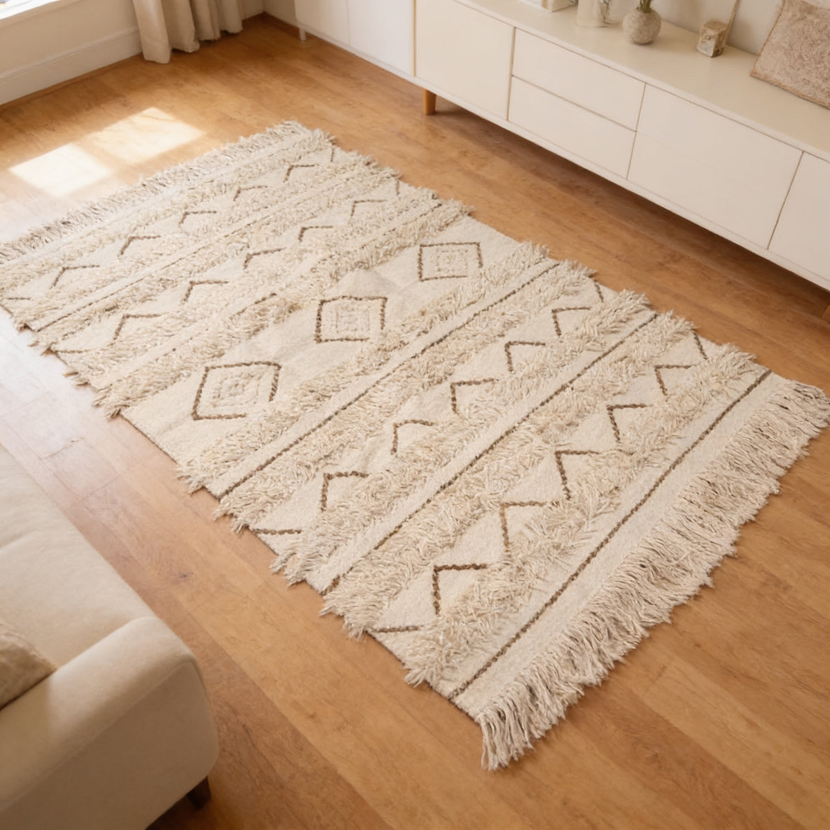 S15 handmade kilim rug — lifestyle view