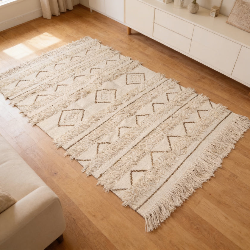 S15 handmade kilim rug — lifestyle view