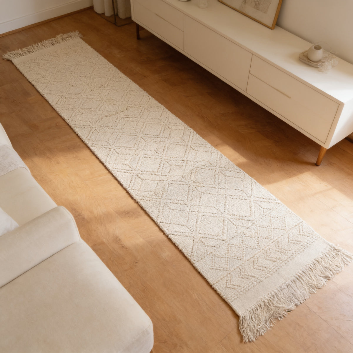 S150 handmade kilim rug — lifestyle view