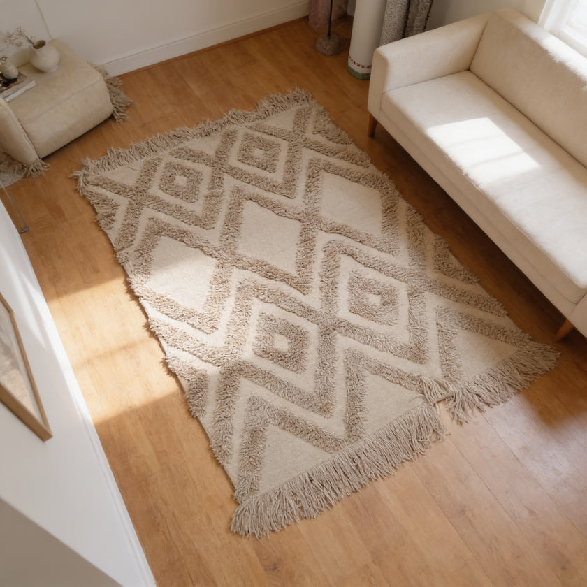 S156 handmade kilim rug — lifestyle view