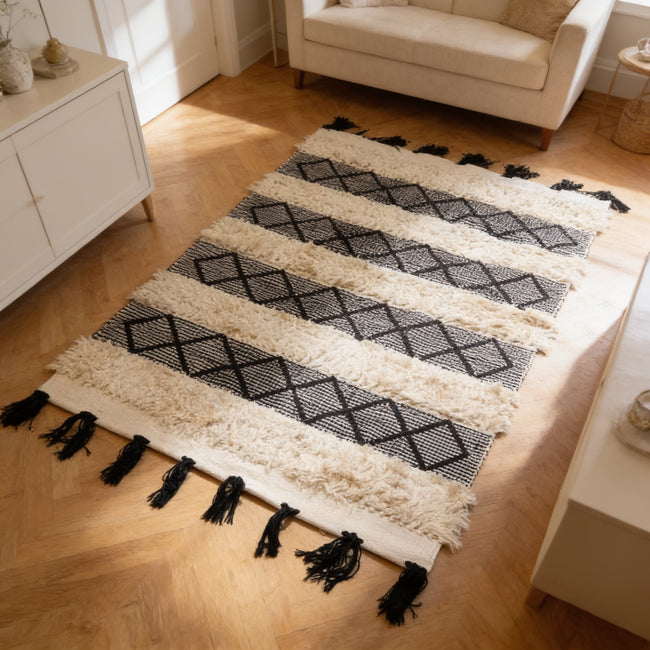 S16 handmade kilim rug — lifestyle view