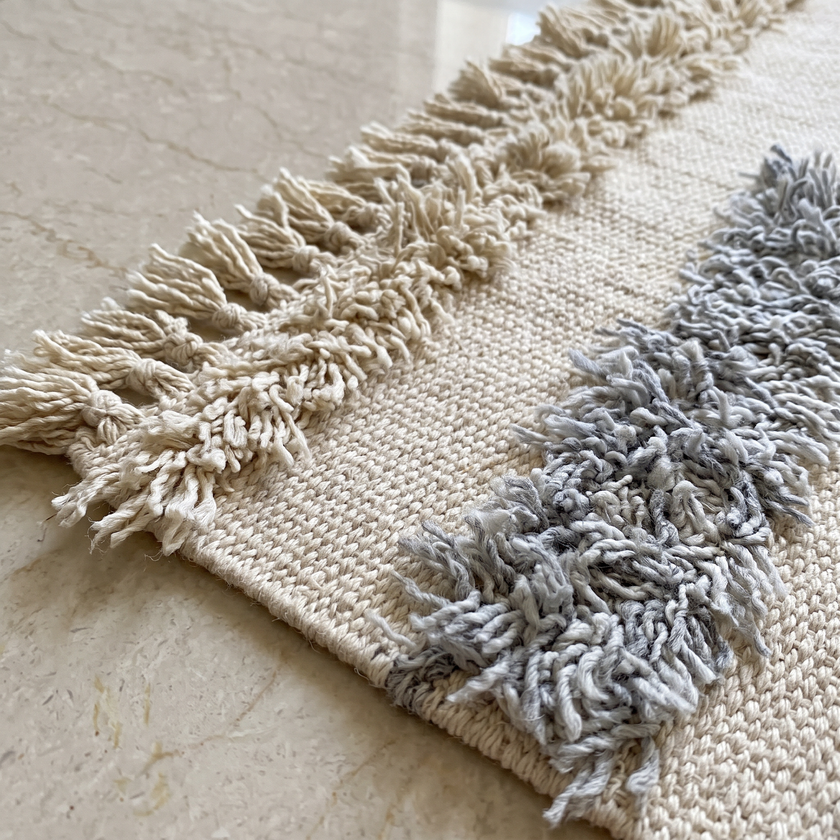 S161 handmade kilim rug — closeup view