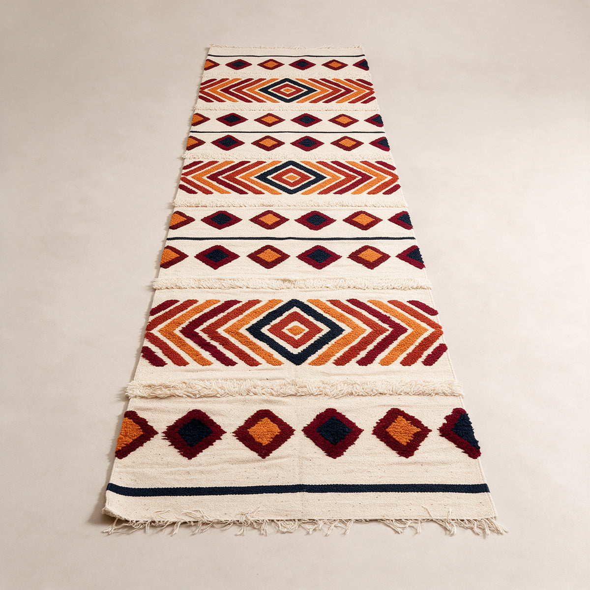 S162 handmade kilim rug studio view