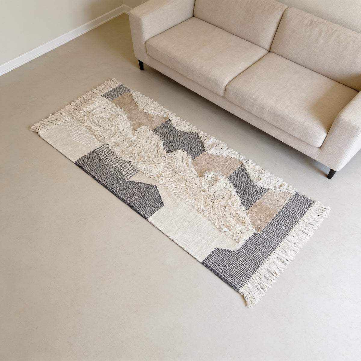 S166 handmade kilim rug lifestyle view