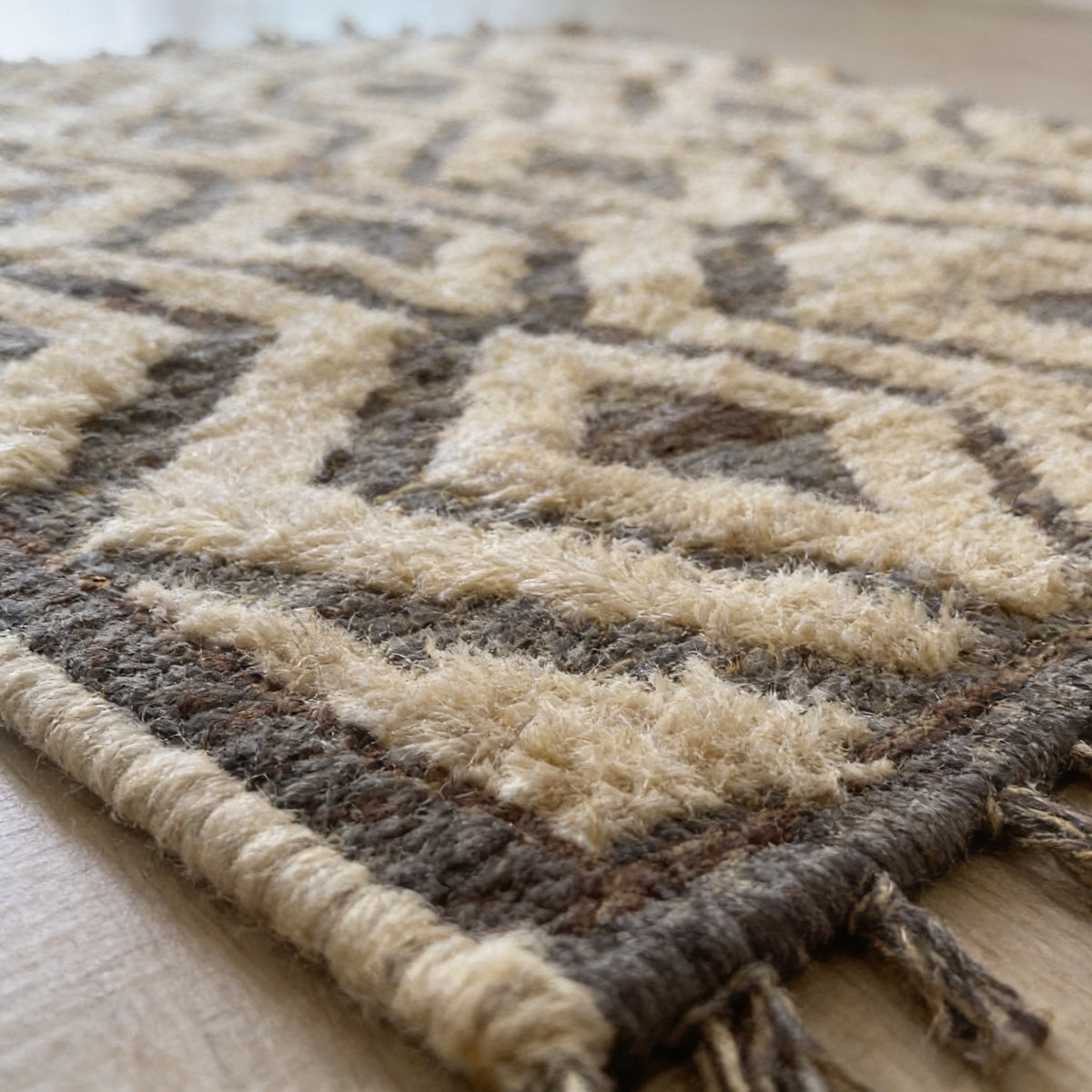 S20 handmade kilim rug — closeup view