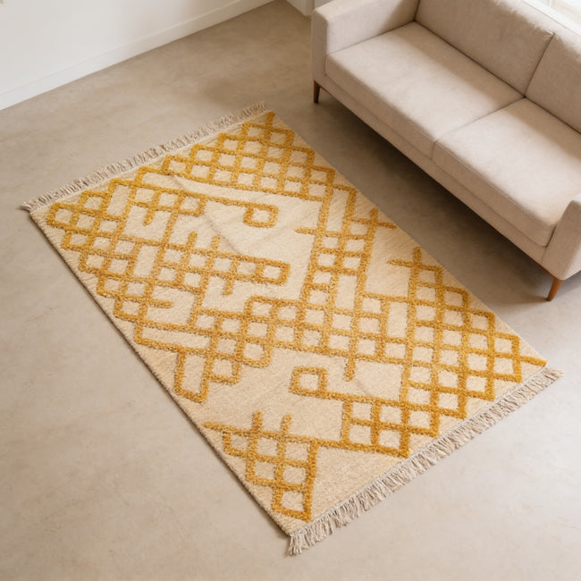 S200 handmade kilim rug lifestyle view