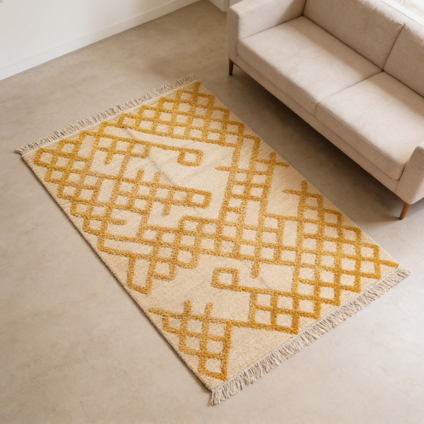 S200 handmade kilim rug lifestyle view