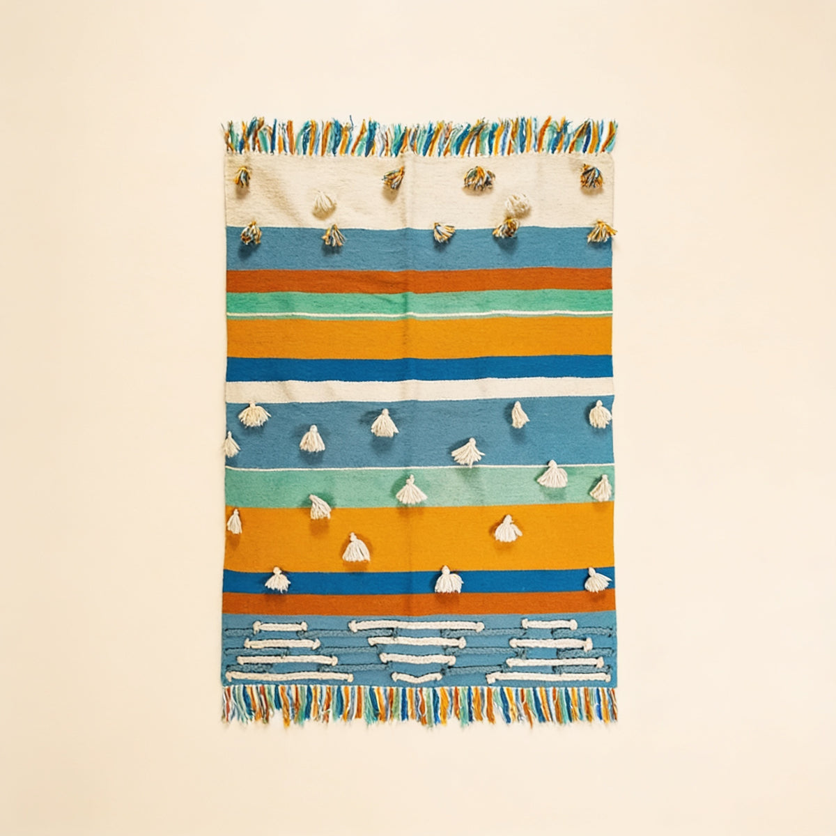 S201 handmade kilim rug studio view
