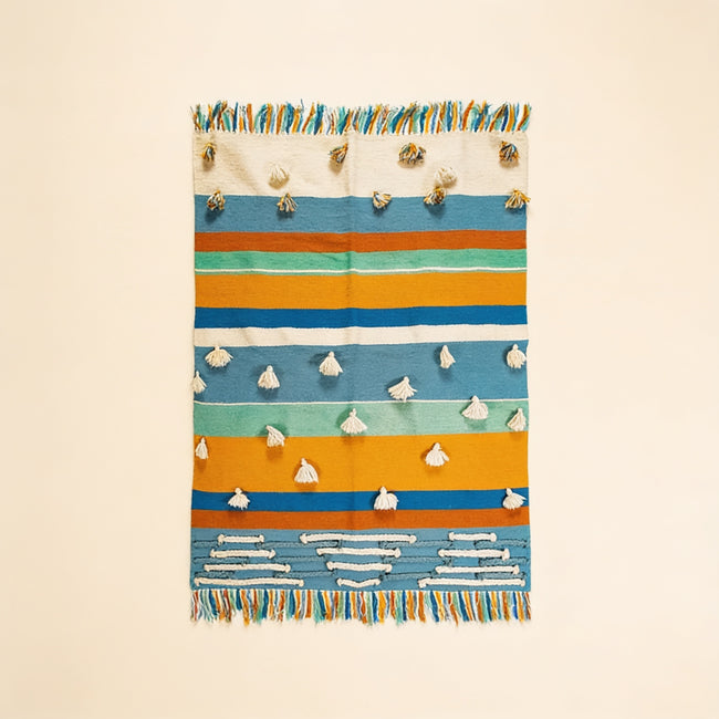 S201 handmade kilim rug studio view