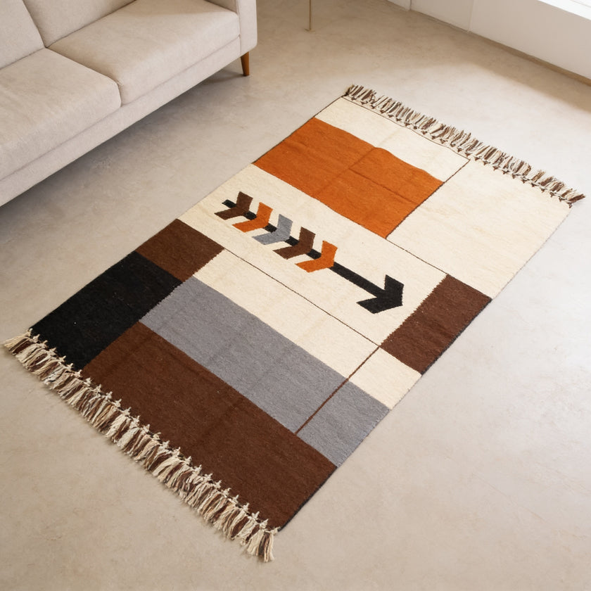 S202 handmade kilim rug lifestyle view