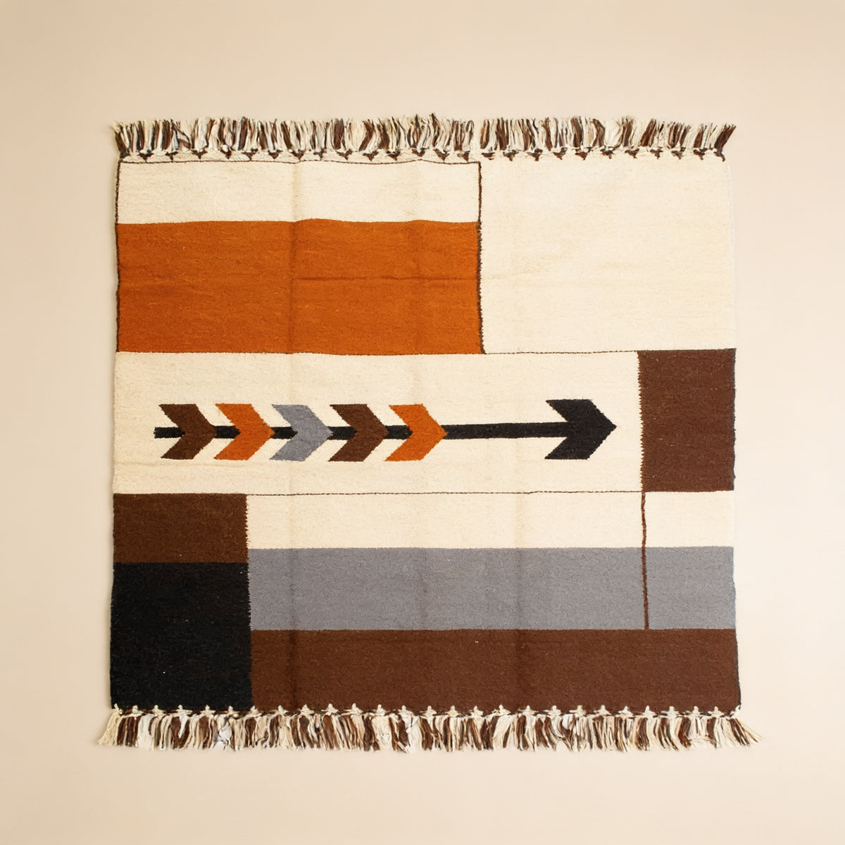 S202 handmade kilim rug studio view