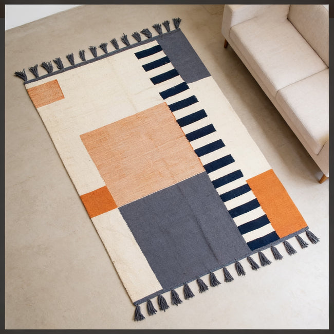 S203 handmade kilim rug lifestyle view