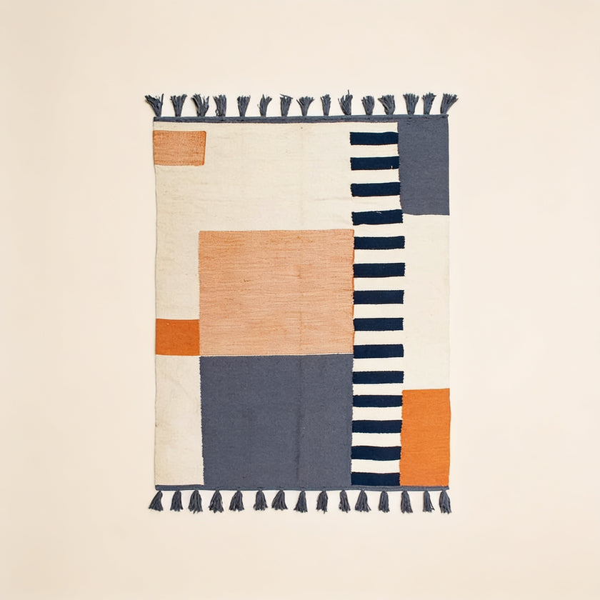 S203 handmade kilim rug studio view