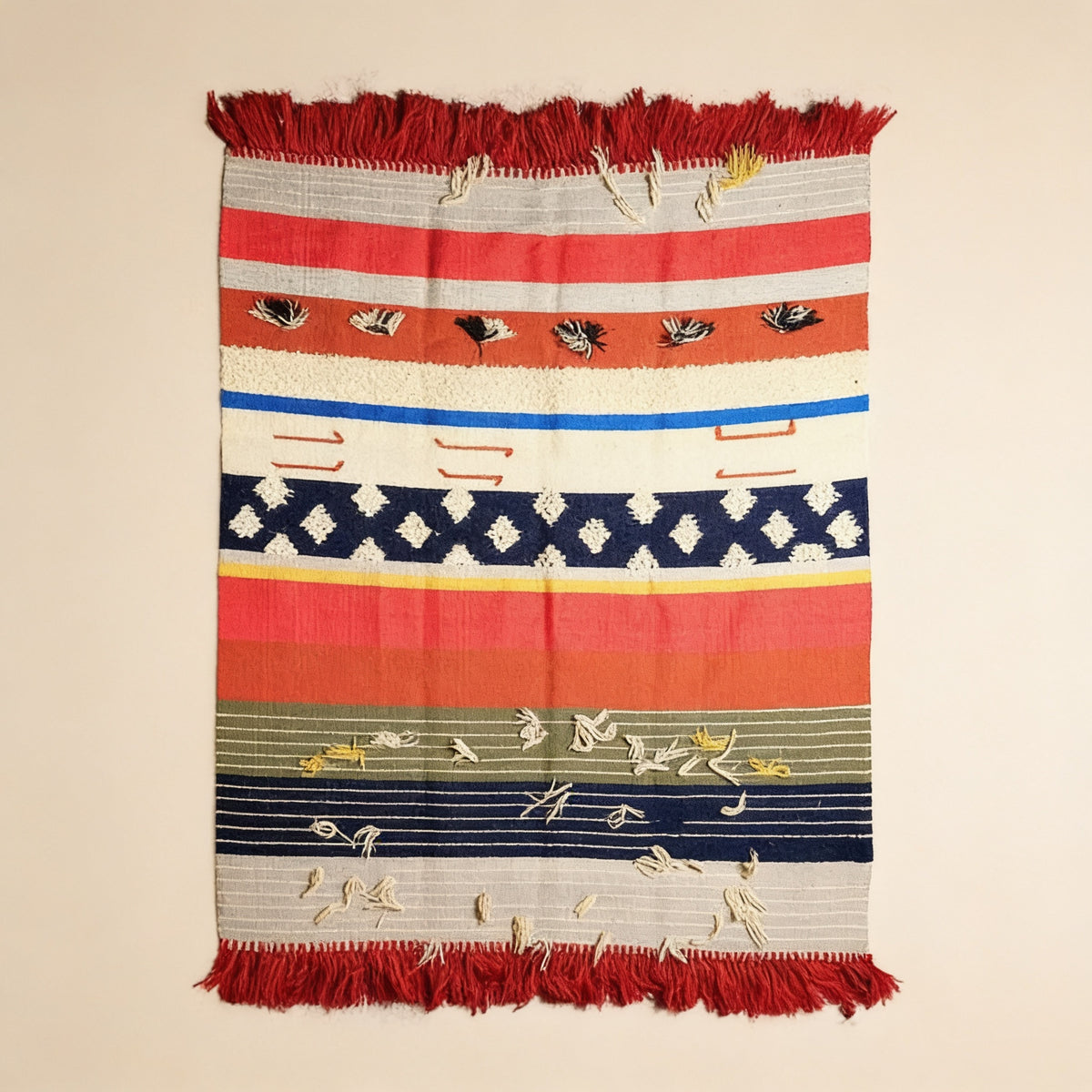 S204 handmade kilim rug studio view