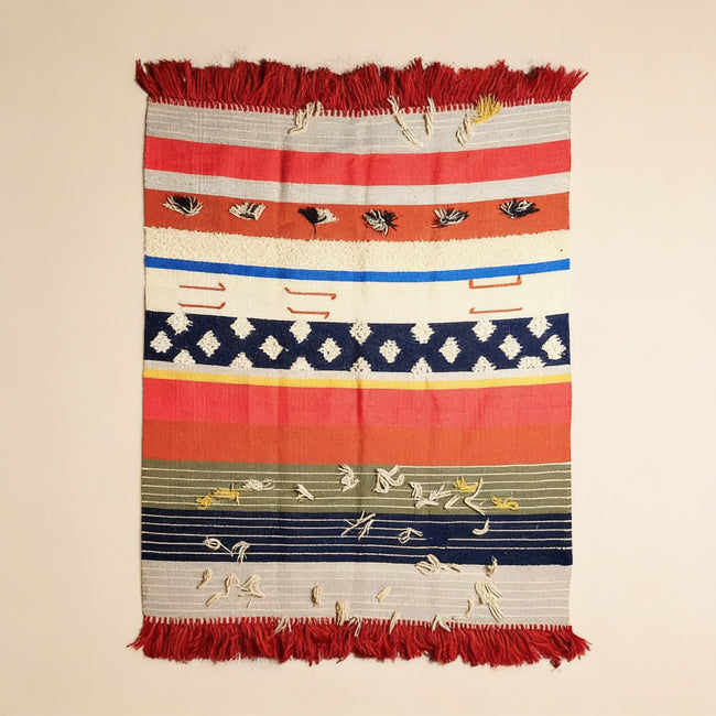 S204 handmade kilim rug studio view