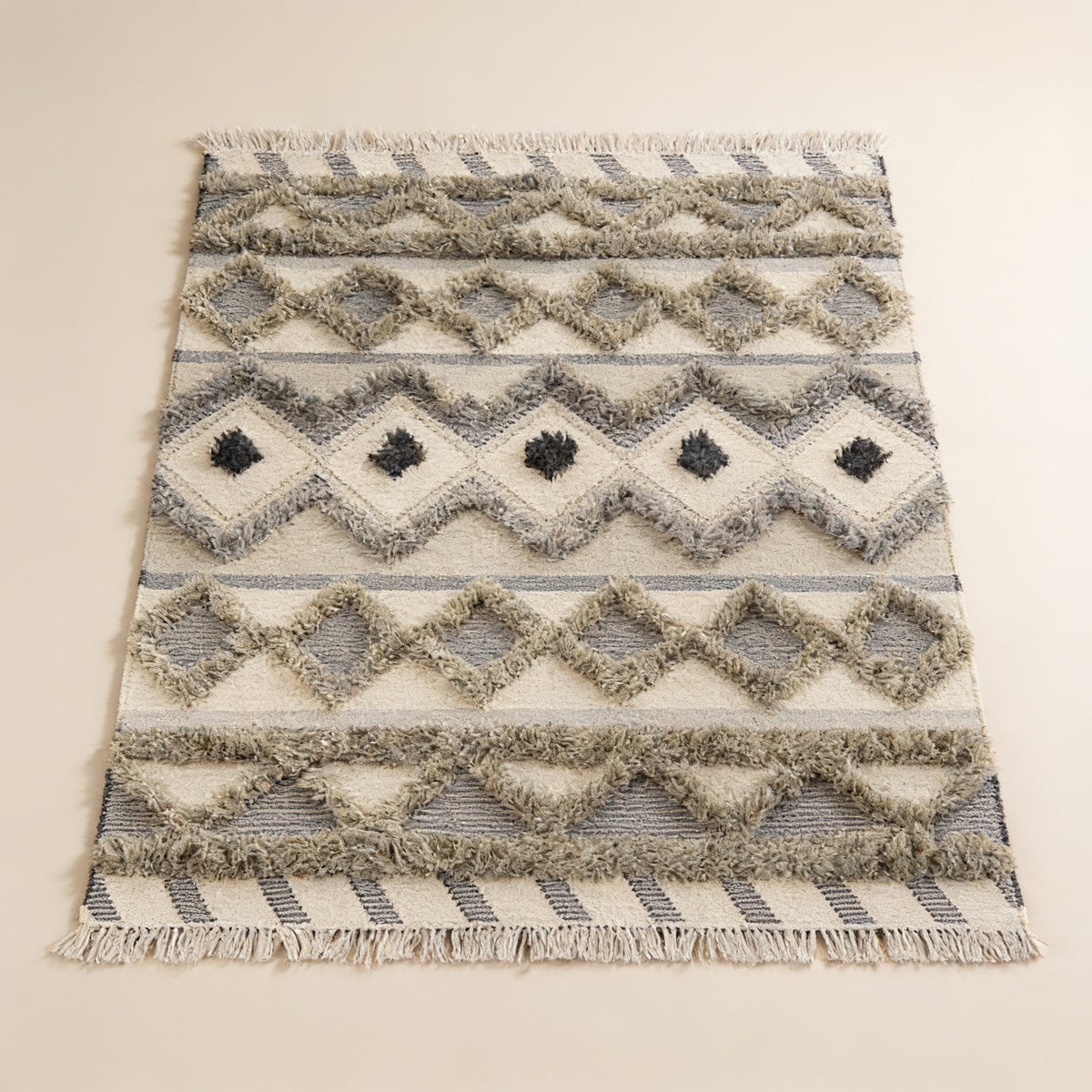 S208 handmade kilim rug studio view