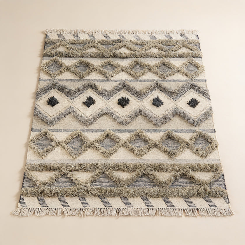 S208 handmade kilim rug studio view