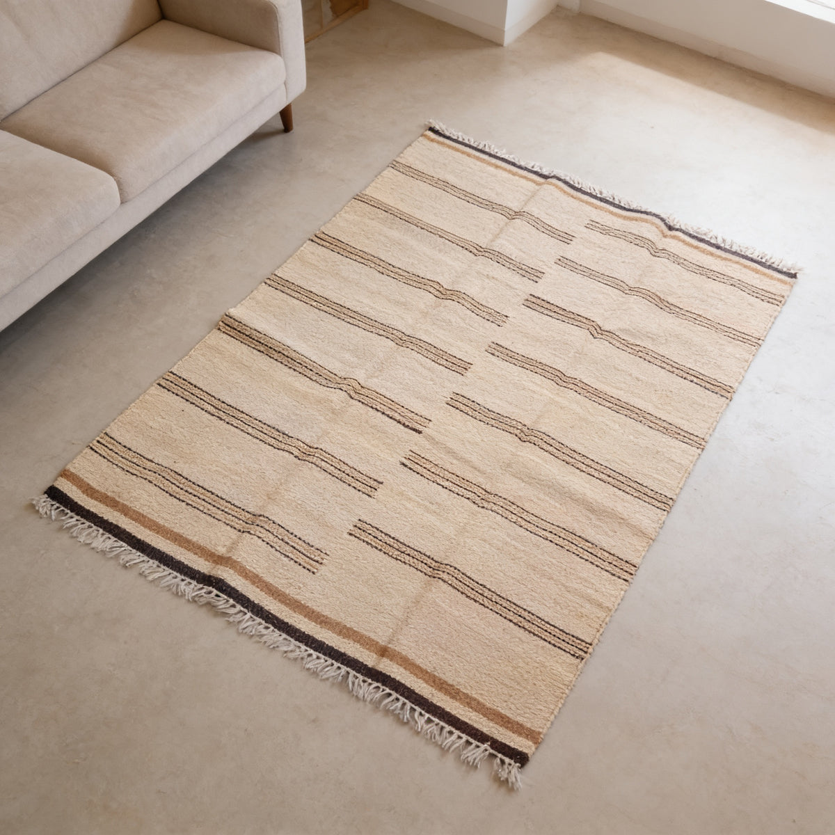S209 handmade kilim rug lifestyle view