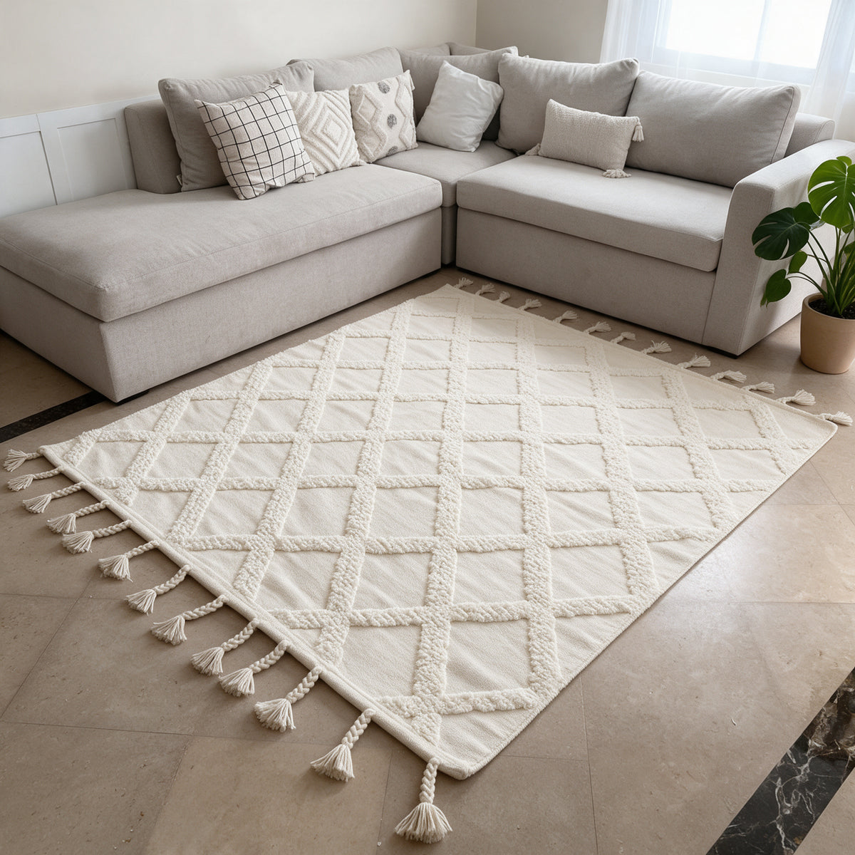 S214 handmade kilim rug lifestyle view