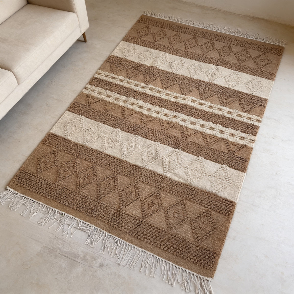 S216 handmade kilim rug lifestyle view