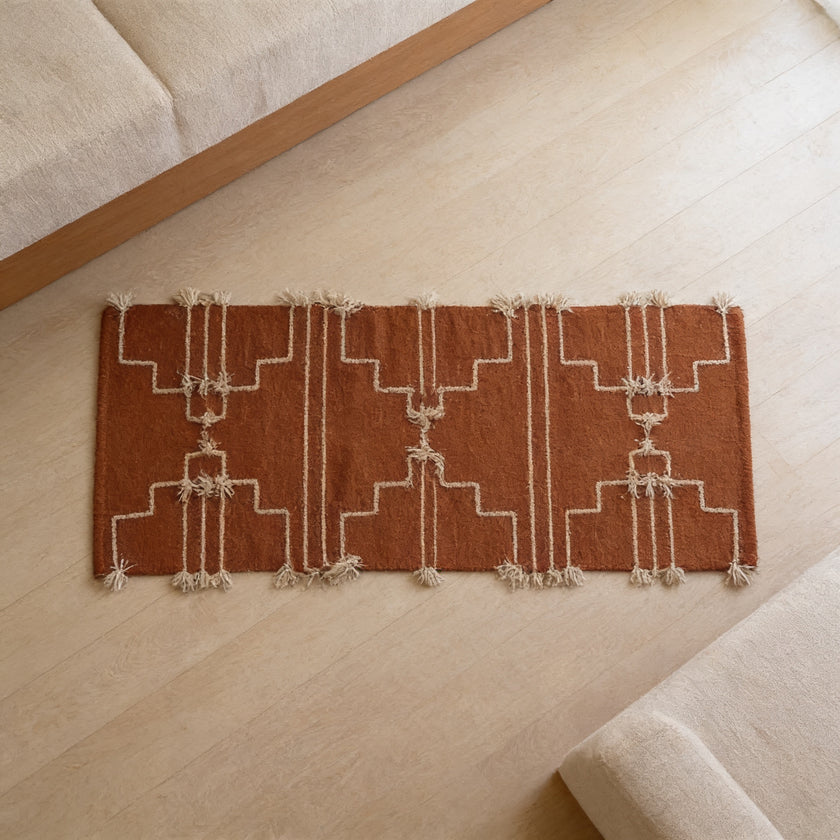 S220 handmade kilim rug lifestyle view