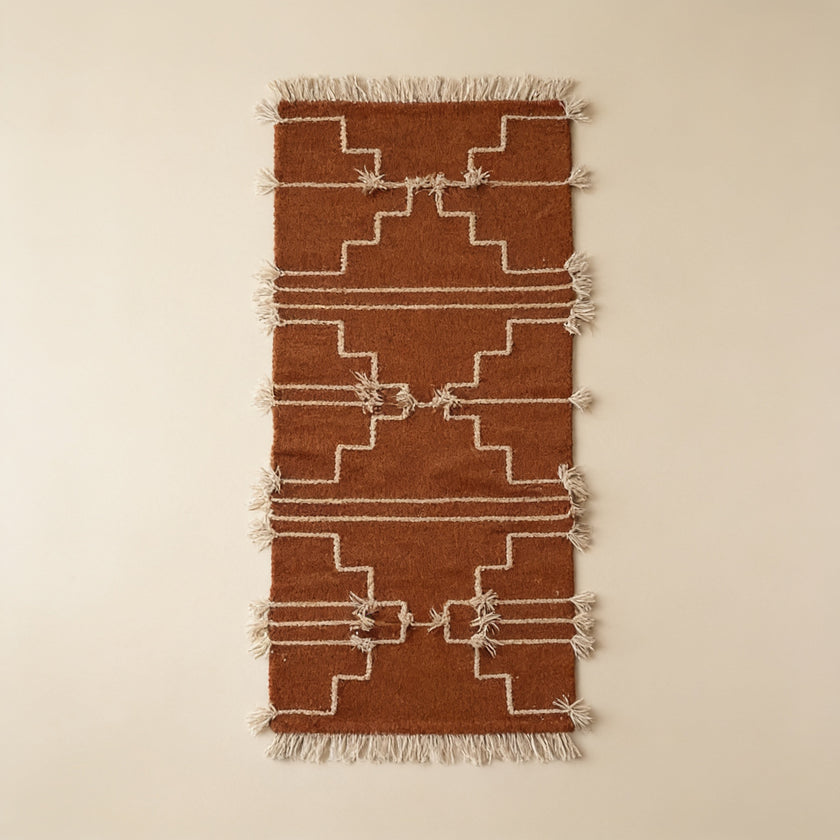 S220 handmade kilim rug studio view