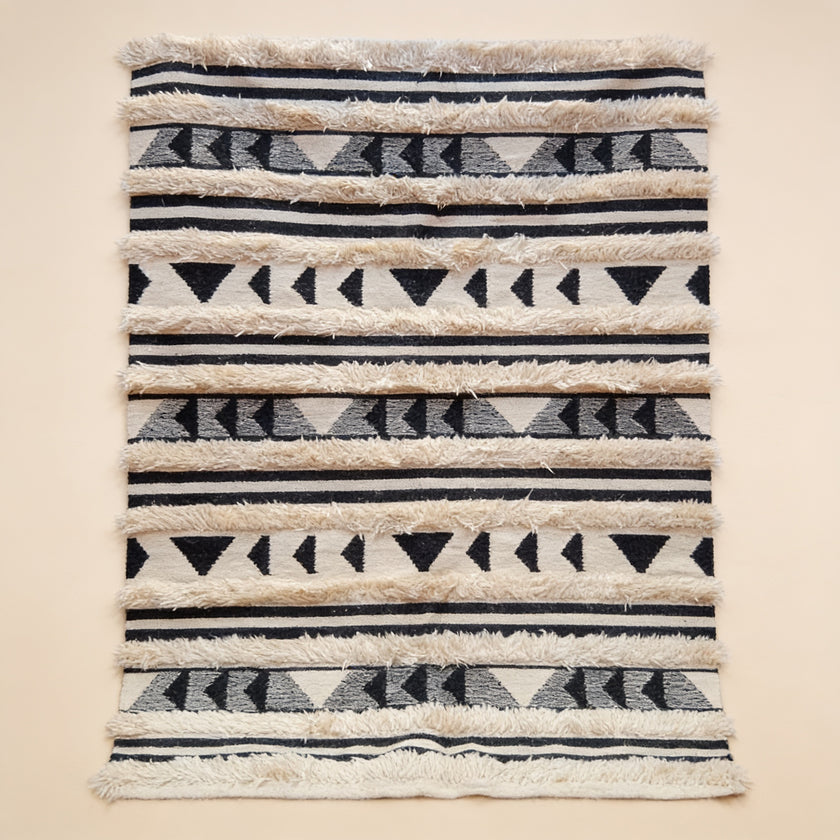 S223 handmade kilim rug studio view