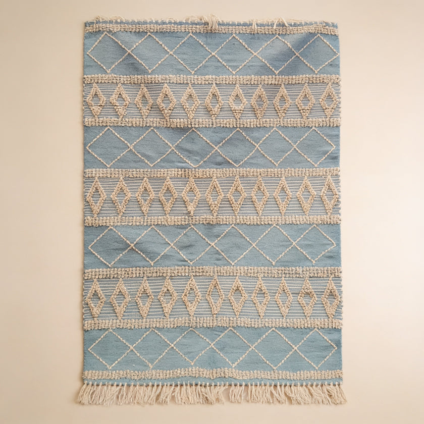 S225 handmade kilim rug studio view