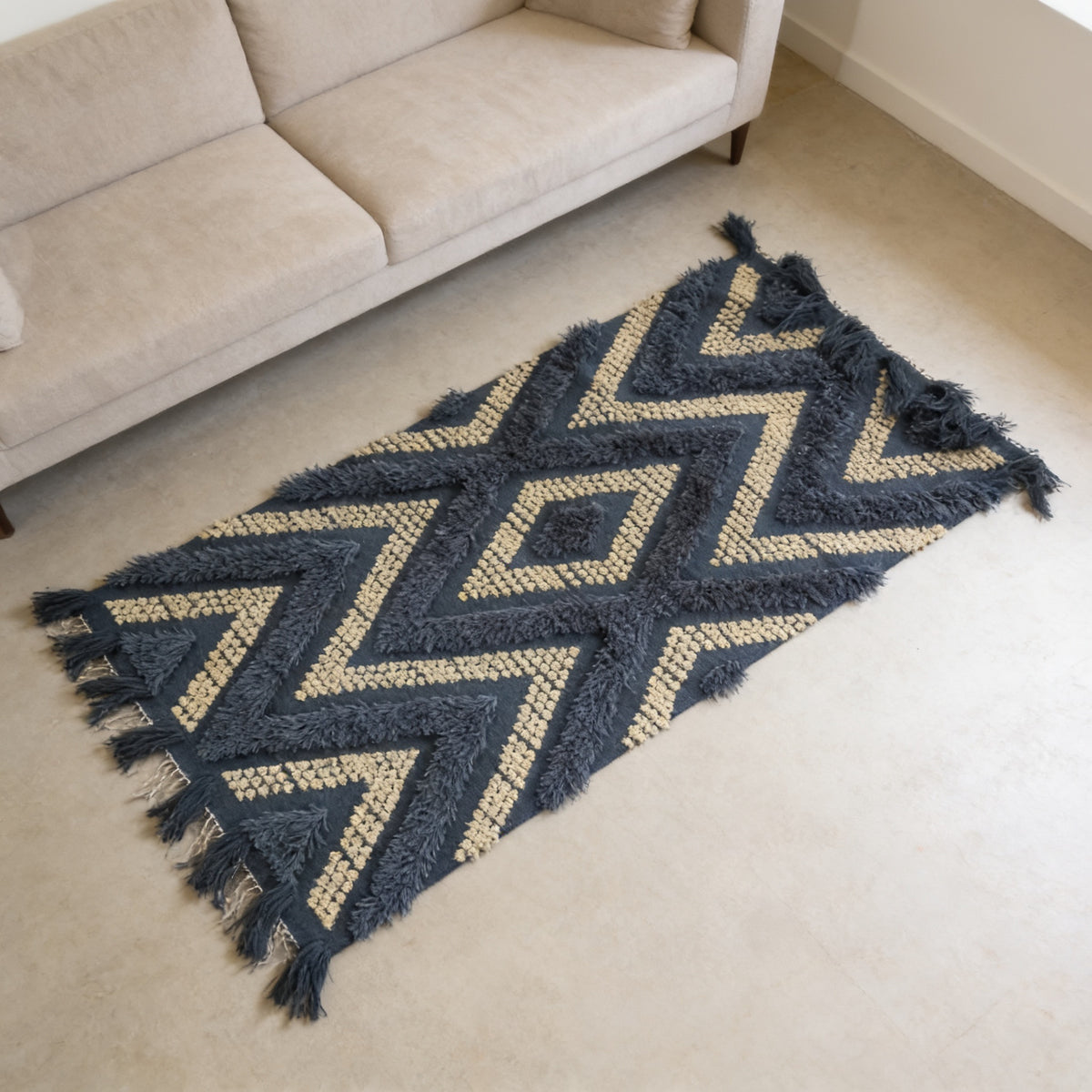 S227 handmade kilim rug lifestyle view