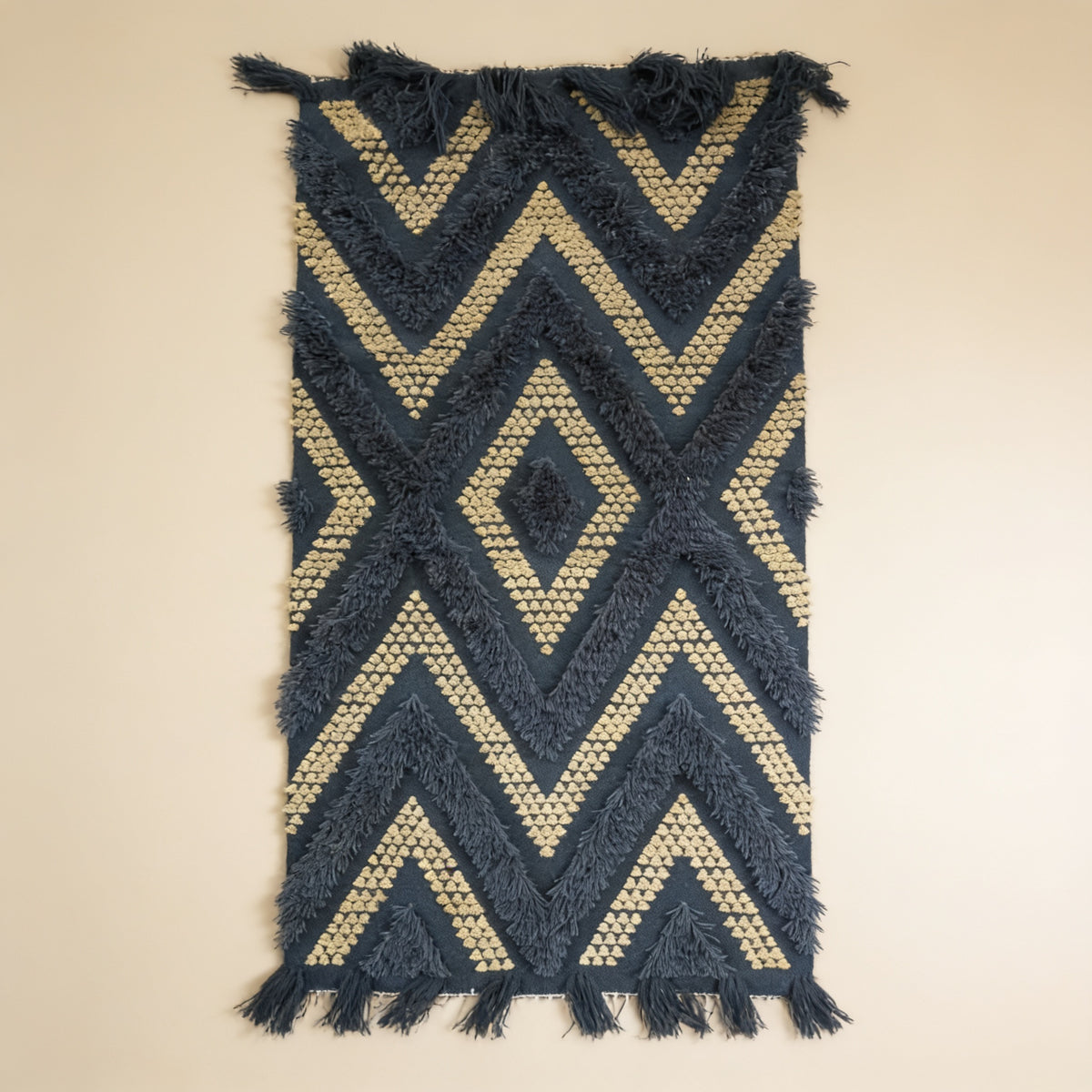 S227 handmade kilim rug studio view