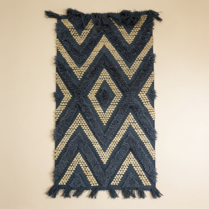 S227 handmade kilim rug studio view