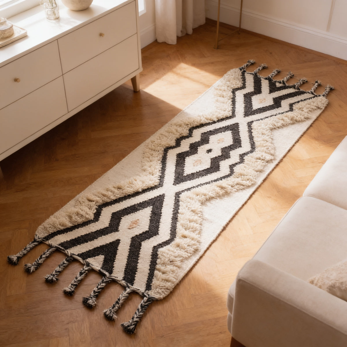 S23 handmade kilim rug — lifestyle view