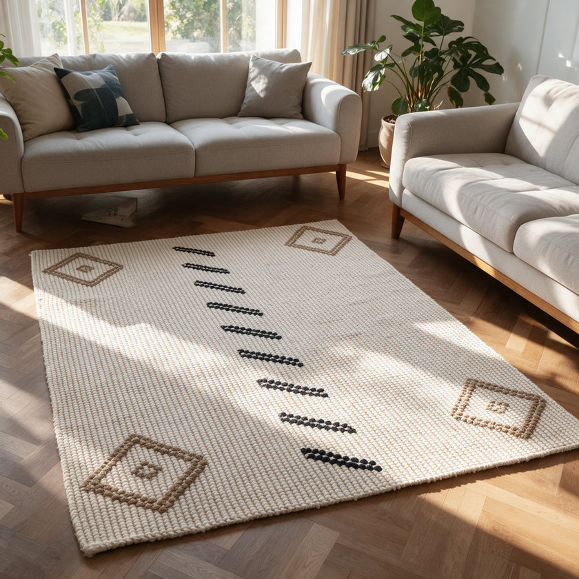 S233 handmade kilim rug lifestyle view