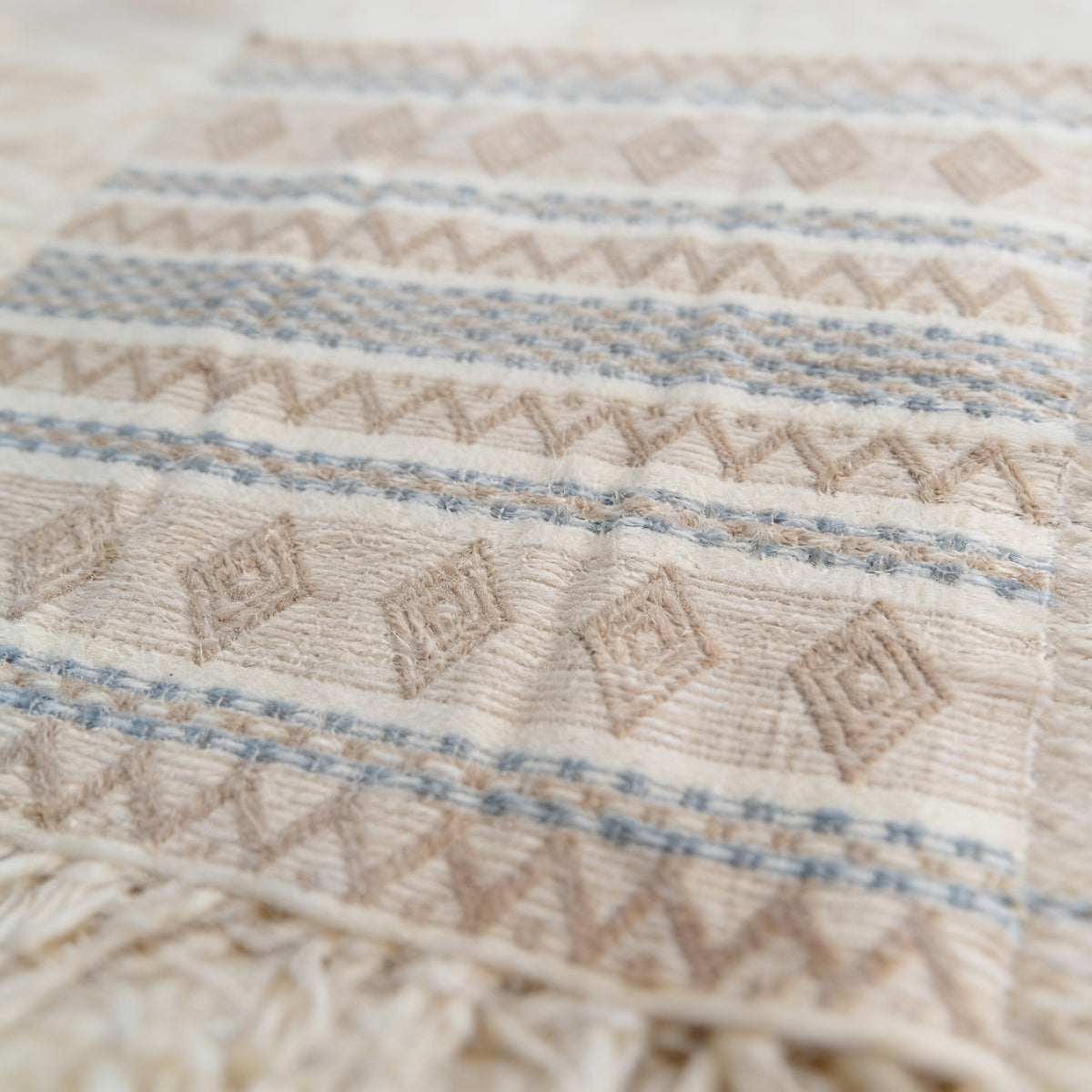 S244 handmade kilim rug closeup view