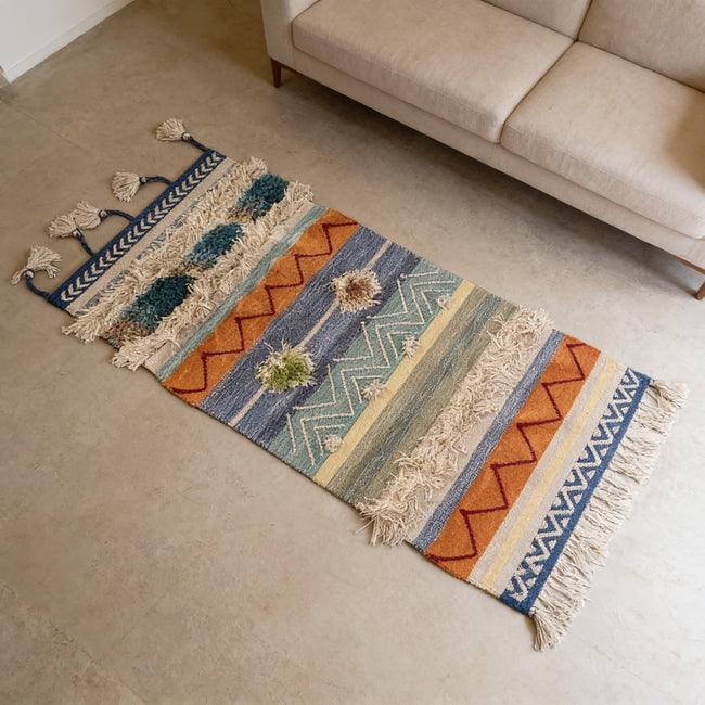 S251 handmade kilim rug lifestyle view