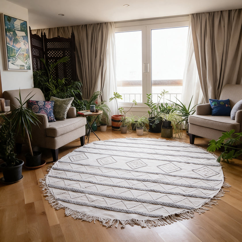 S253 handmade kilim rug lifestyle view