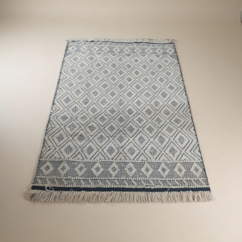 S264 handmade kilim rug studio view