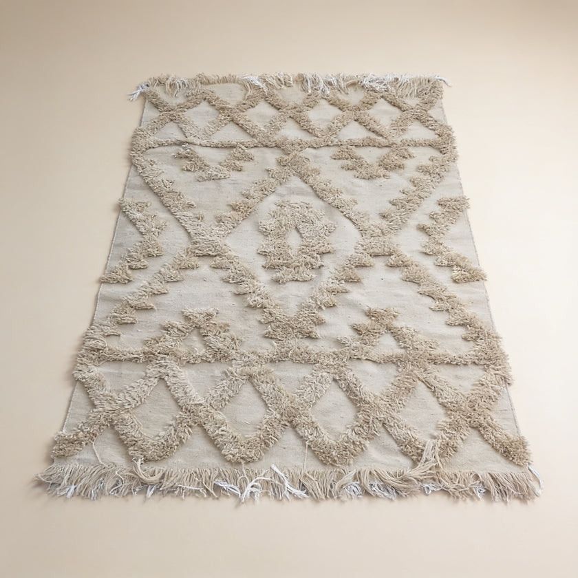 S266 handmade kilim rug studio view