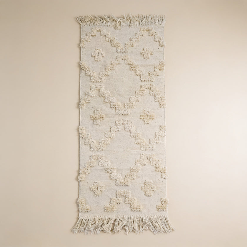 S270 handmade kilim rug studio view