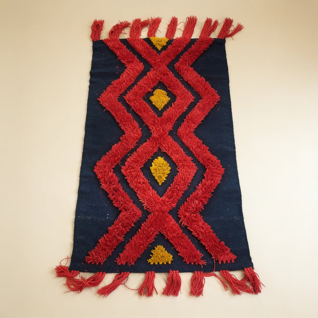 S272 handmade kilim rug studio view