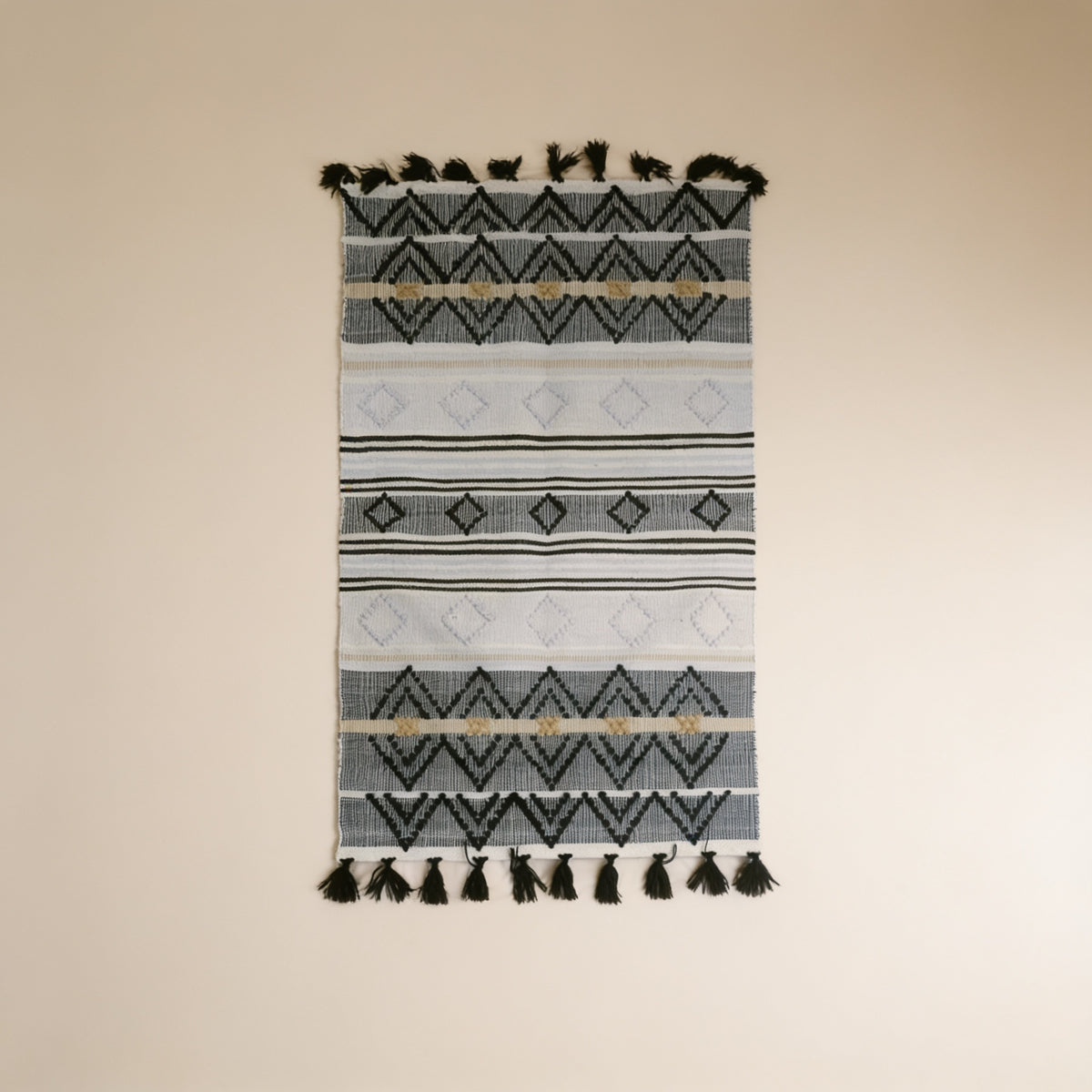 S275 handmade kilim rug studio view