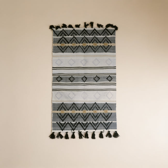 S275 handmade kilim rug studio view