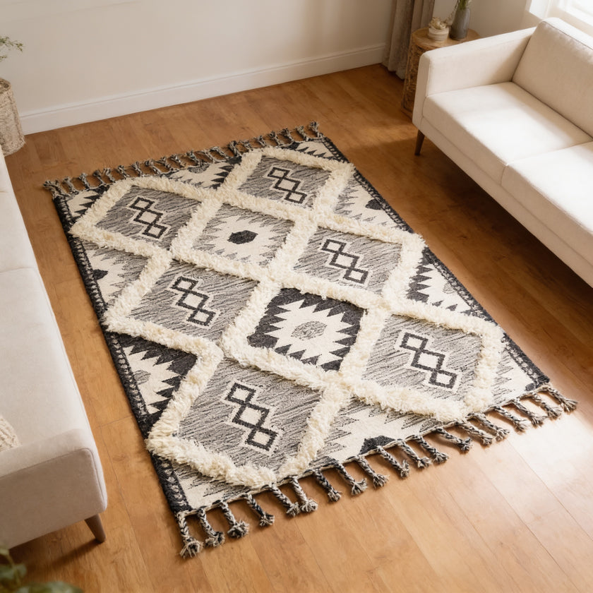 S28 handmade kilim rug — lifestyle view