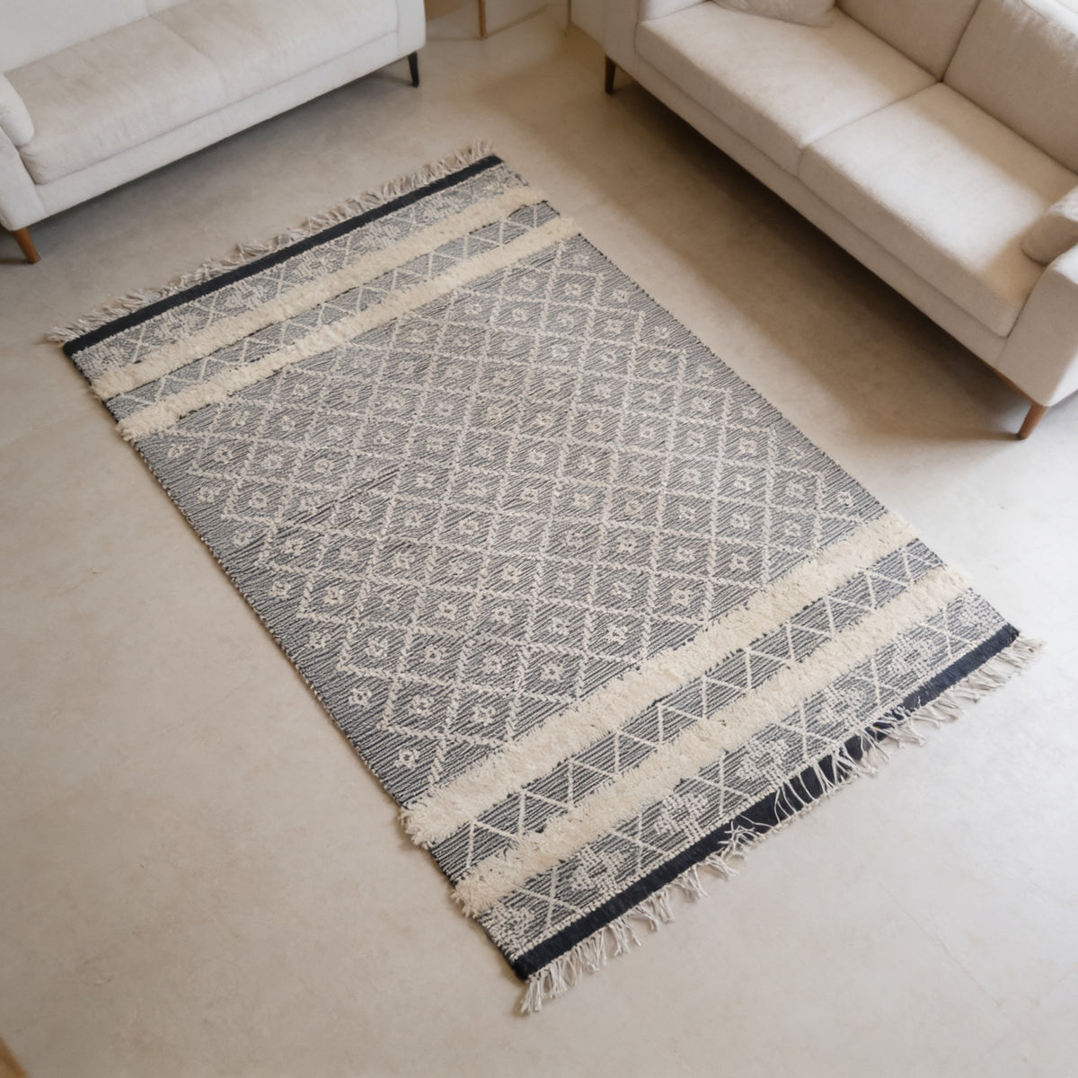 S283 handmade kilim rug lifestyle view