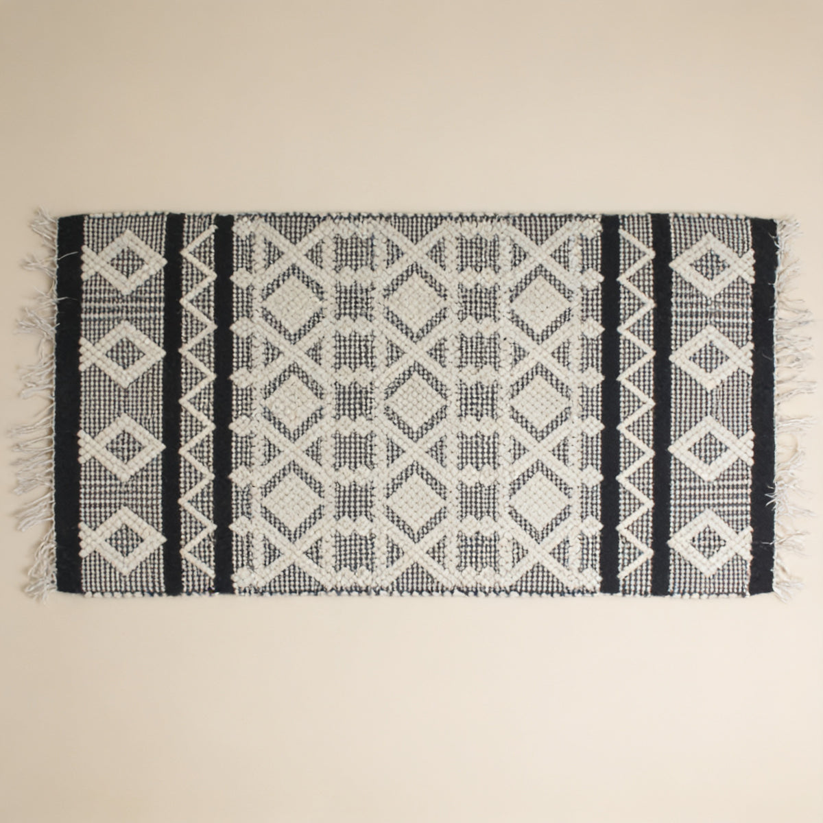 S292 handmade kilim rug studio view