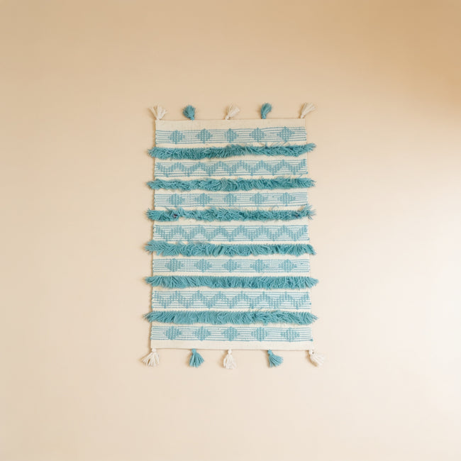 S293 handmade kilim rug studio view